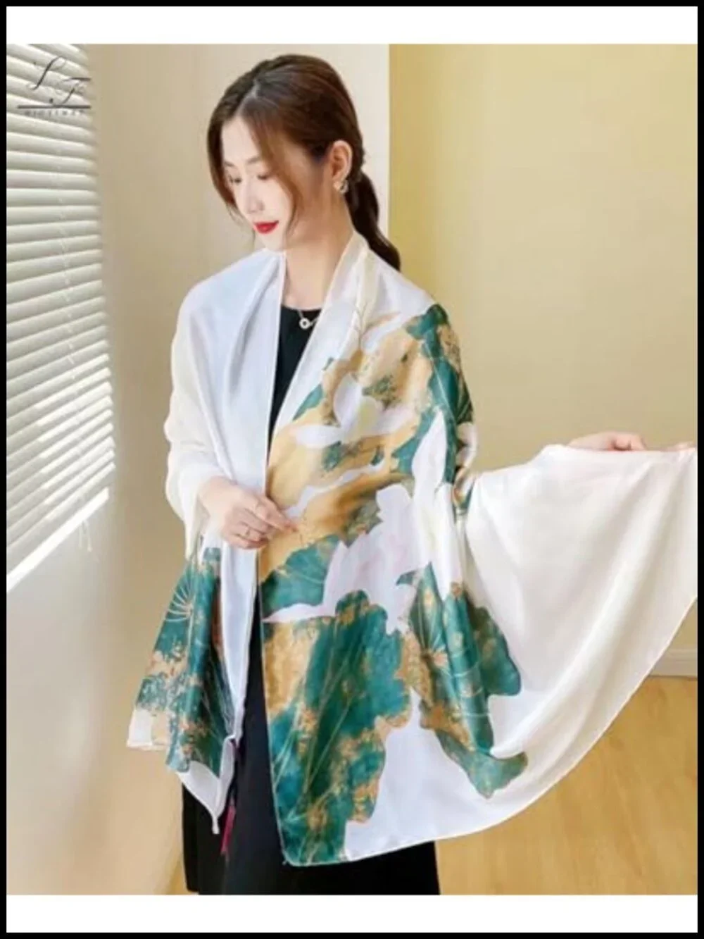 Lightweight Floral Shawl Scarf Women's Wrap Evening Dress Scarves